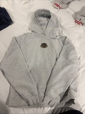 Kith Light Gray Hooded Sweatshirt with Embroidered Crest